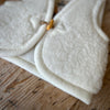 Wool Teddy Fleece Baby Gilet - Natural