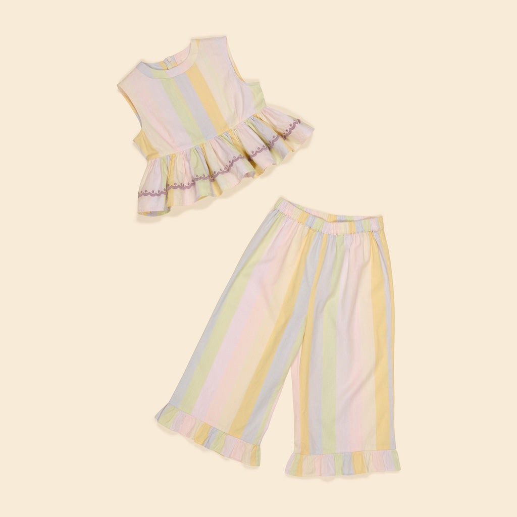 トップス Wini Trouser Set Painters Stripe 9-11Y Wini Trouser Set - Painters Stripe – The Little Wooden Peg
