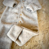 Organic Wool Fleece Onesie - Sand Melange