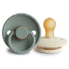 FRIGG Rope Round Latex 2 Pack Pacifiers Cream Sage