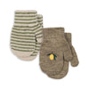 Konges Slojd FILLA MITTENS 2 PACK LEMON STRIPE