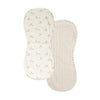Quincy Mae Burp Cloth 2 Pack Bunnies Cedar Check