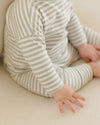 Drawstring Pant - Sage Stripe