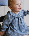 Quincy Mae Long Sleeve Isla Dress Blue Floral