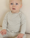 Long Sleeve Tee - Sage Stripe