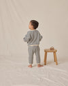 Quincy Mae Waffle Slouch Set Ocean Stripe