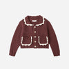 Rylee Cru COLLARED CARDIGAN BURGUNDY