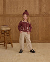 Rylee Cru COLLARED CARDIGAN BURGUNDY