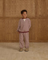 Rylee Cru RELAXED JOGGER BURGUNDY STRIPE