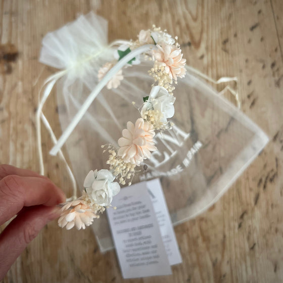 White Elia Flower Hairband