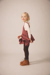 Soor Ploom Snap Turtleneck Calico Print Pointelle Rosewood