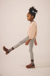 Soor Ploom Stretch Leggings Gingham Print Shale