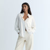The New Society Delphine Woman Shirt Moonlight White