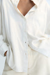 The New Society Delphine Woman Shirt Moonlight White