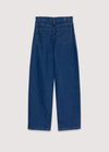 The New Society Denim Woman Wide Leg Pant Mid Blue