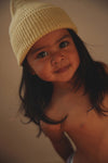 hvid Beanie Fonzie Light Yellow