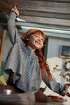 APOLINA HAZEL BLOUSE WORKER CHECK