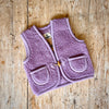 Alwero Wool Teddy Fleece Gilet Lilac