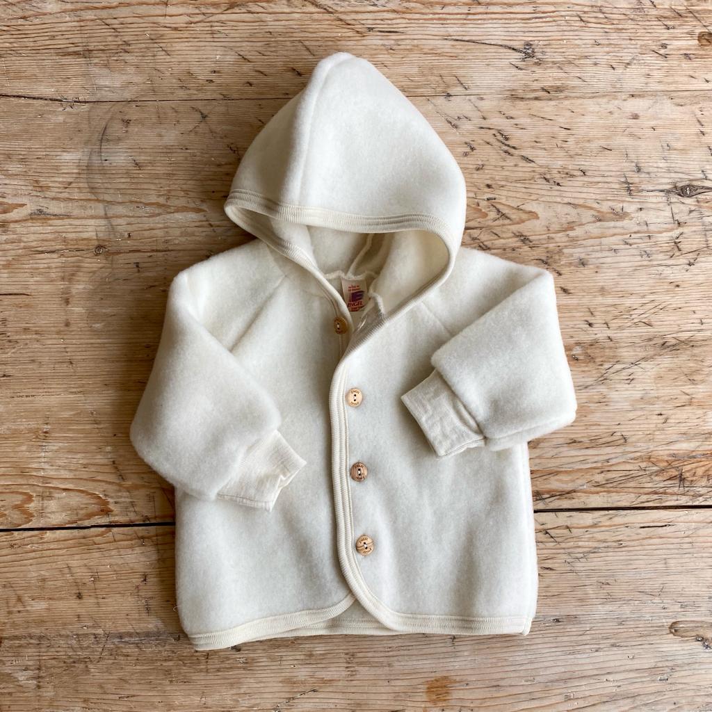 Organic Thick Wool Fleece Hooded Women's Jacket - Little Spruce Organics