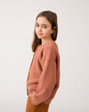 Matona Round Neck Cardigan antique rose
