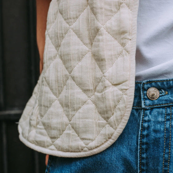 Poudre Organic Quilted Vest AVOINE Natural