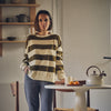 Poudre Organic Terry Sweatshirt ACENTRA Stripe Fir Green
