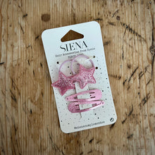  Siena Pink Star Glitter Bobbin and Clip Set