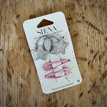  Siena Silver Star Glitter Bobbin Clip Set