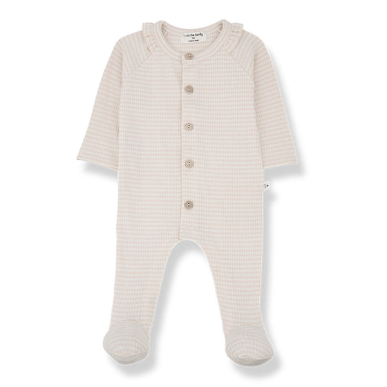 1 More in the Family CARI onesie nude stripe