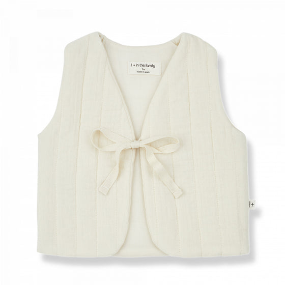 ETIENNE quilted vest - ivory