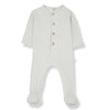 1 More in the Family GUIM onesie pale aqua stripe