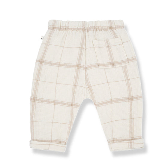 1 More in the Family ICARO pants beige check