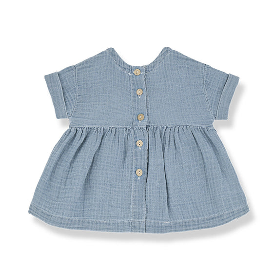 1 More in the Family LAVINIA dress washed denim muslin