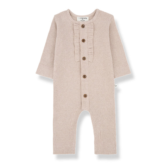 ELSA frill onesie - nude