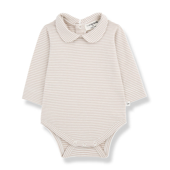 LOURDES collar body - beige stripe