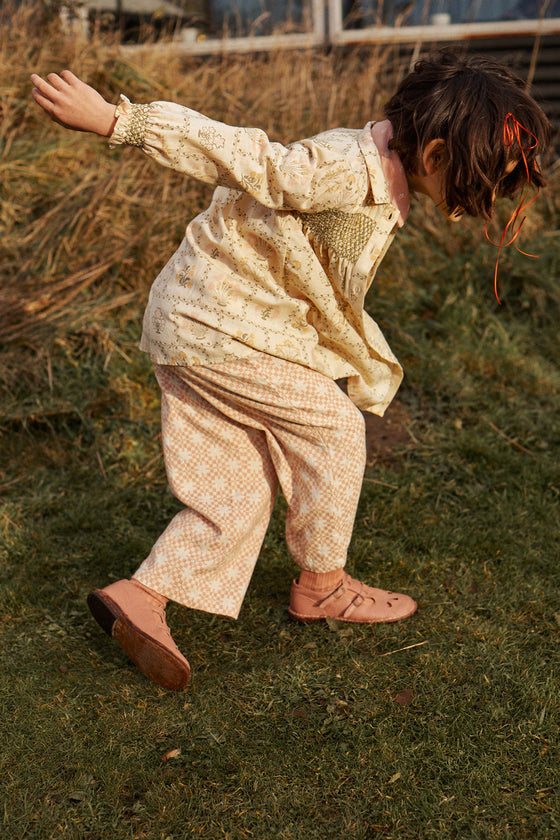 APOLINA ALINE SMOCK SHIRTDRESS CABIN QUILT CREAM