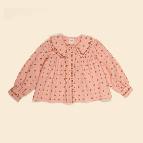 APOLINA CARLOTTA BLOUSE MEADOW CALICO RIBBON