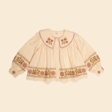  APOLINA CARLOTTA EMBROIDERED BLOUSE CASHEW