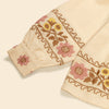 APOLINA CARLOTTA EMBROIDERED BLOUSE CASHEW