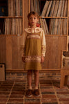 APOLINA CARLOTTA EMBROIDERED BLOUSE CASHEW