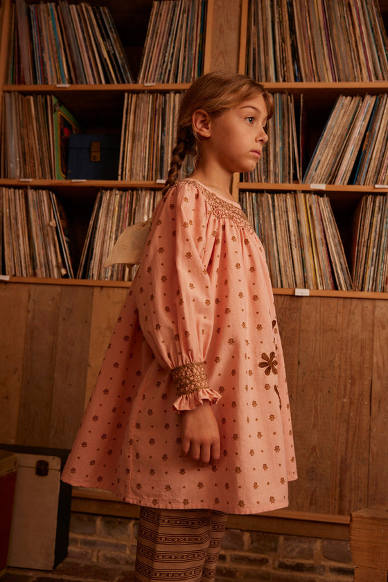 APOLINA CECE SMOCK DRESS MEADOW CALICO RIBBON