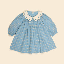  APOLINA ESTHER DRESS QUILT CALICO BLUE PEBBLE