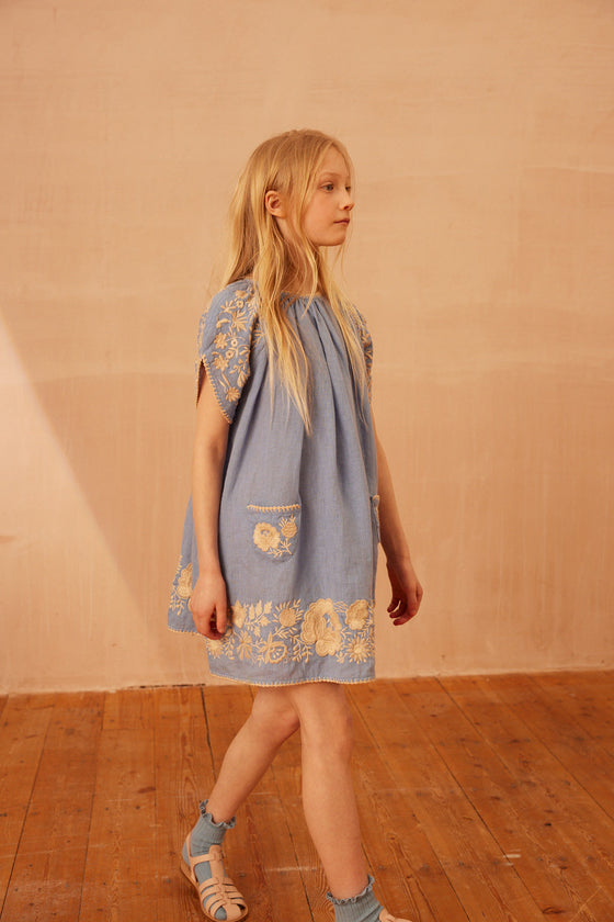 APOLINA FAY DRESS CORNFLOWER