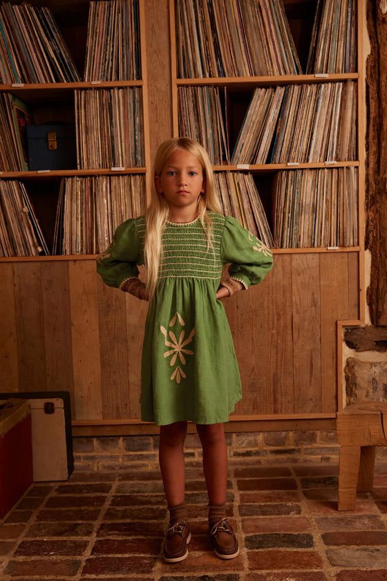APOLINA NOEMIE DRESS RETRO GREEN