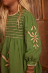 APOLINA NOEMIE DRESS RETRO GREEN