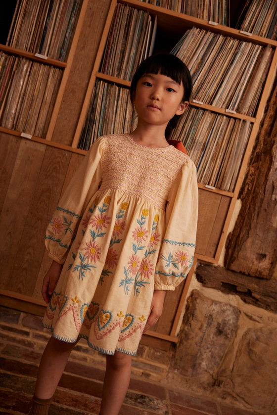 APOLINA PENNY SMOCK DRESS CASHEW