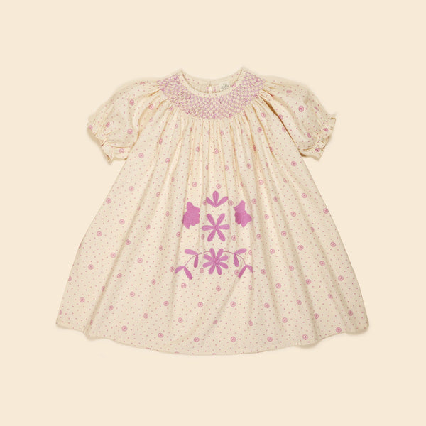SISSY SMOCK DRESS - RESORT CALICO – The Little Wooden Peg