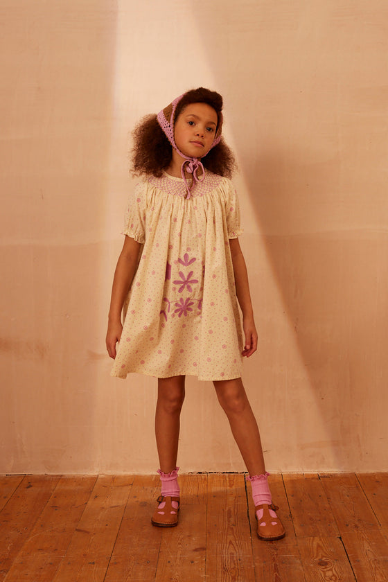 APOLINA SISSY SMOCK DRESS RESORT CALICO