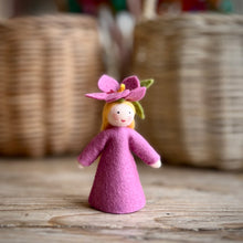  Pink Hisbiscus Handmade Wool Fairy
