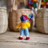 Rainbow Handmade Wool Eco Doll
